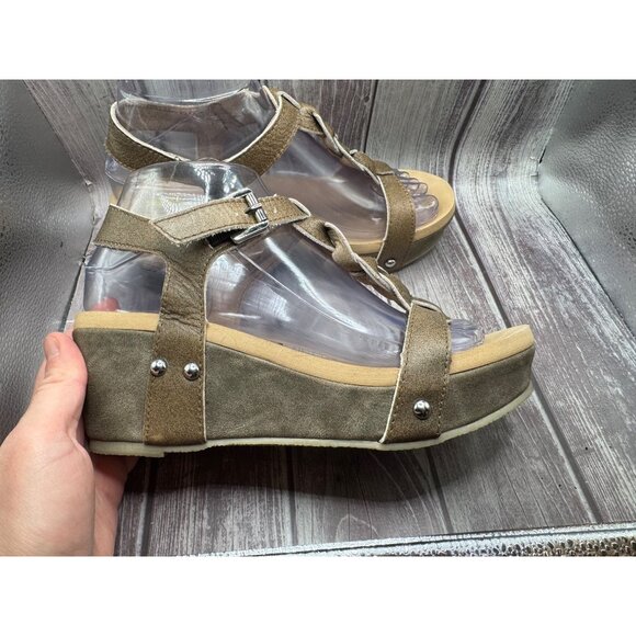 Volatile Gold Braided Leather Itzel Sandal Shoe Women Size 7 - Picture 2 of 12